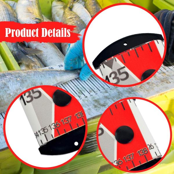 魚定規 アウトドア 釣り道具 コンパクト 魚測定テープ お父さん 初心者向け 赤