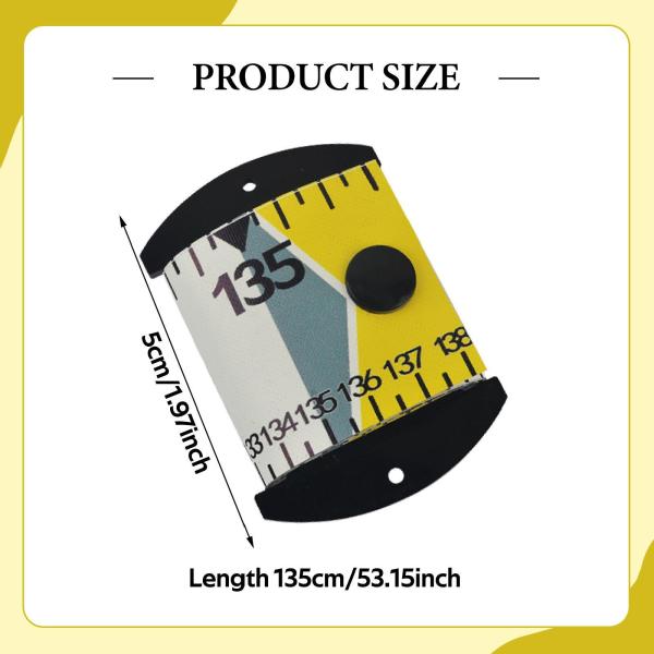 魚定規 アウトドア 釣り道具 コンパクト 魚測定テープ お父さん 初心者向け イエロー