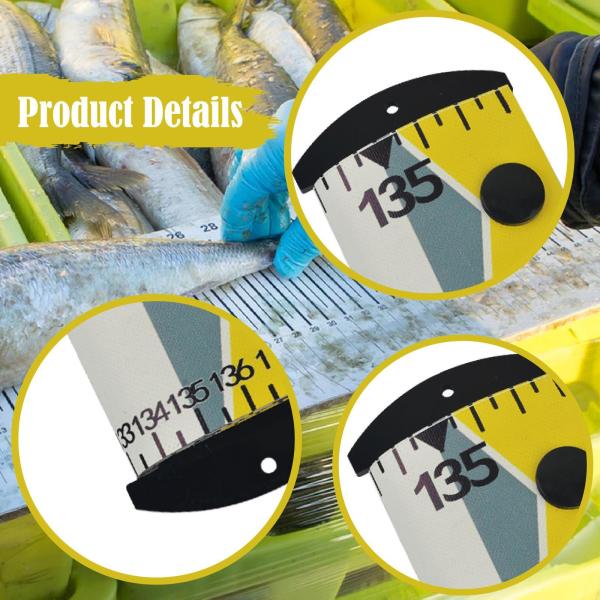 魚定規 アウトドア 釣り道具 コンパクト 魚測定テープ お父さん 初心者向け イエロー