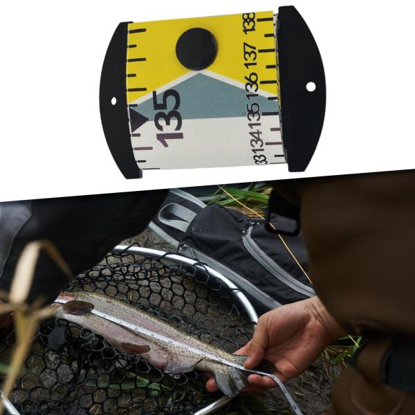 魚定規 アウトドア 釣り道具 コンパクト 魚測定テープ お父さん 初心者向け イエロー