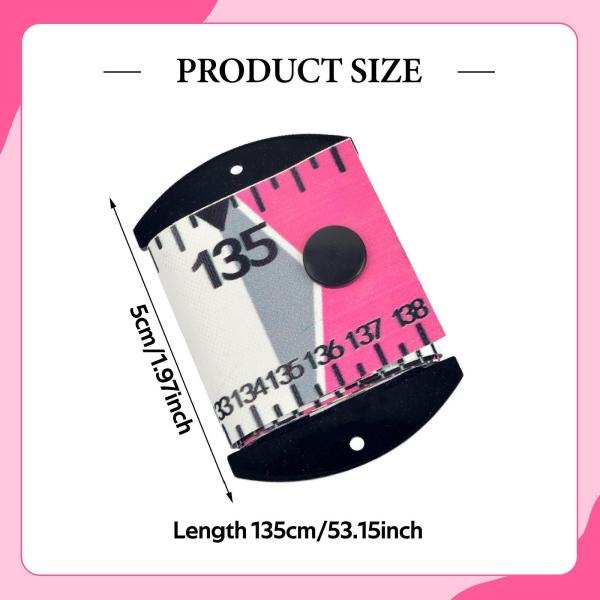 魚定規 アウトドア 釣り道具 コンパクト 魚測定テープ お父さん初心者向け ピンク