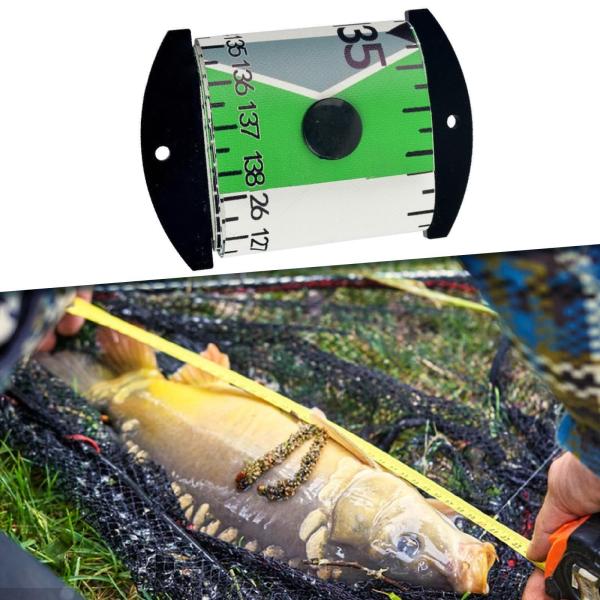 魚定規 アウトドア 釣り道具 コンパクト 魚測定テープ お父さん 初心者向け グリーン