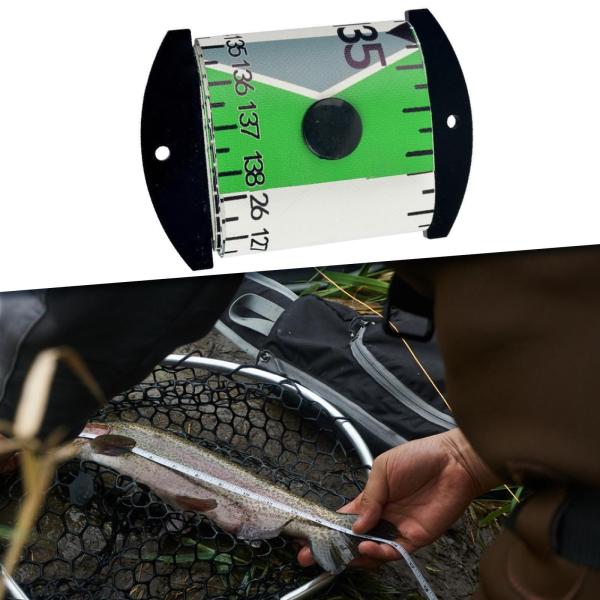 魚定規 アウトドア 釣り道具 コンパクト 魚測定テープ お父さん 初心者向け グリーン