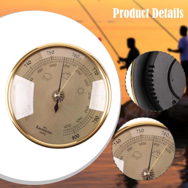 倉庫ボート用気圧計ダブルポインター高性能圧力計ゴールドフェイス