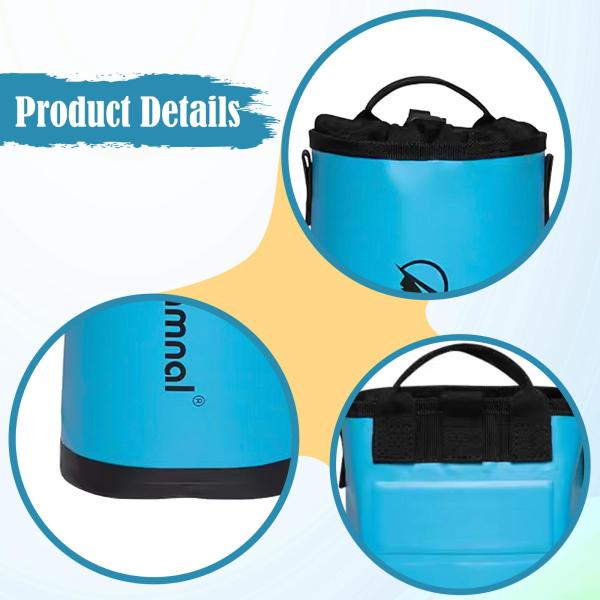 ツリークライミングロープバッグ ポータブル 5L 防水 多目的 アウトドア用品 ブルー