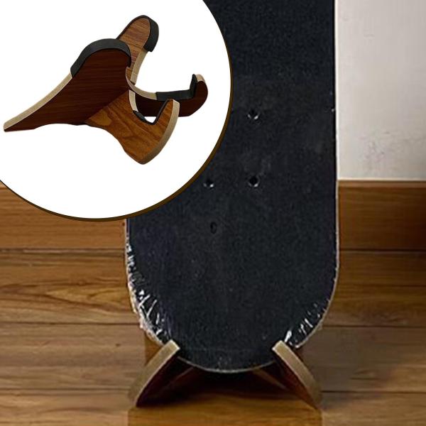 スケートボードスタンド 木製 実用的 頑丈 DIY 簡単組み立て スケートボードホルダー スタイルA