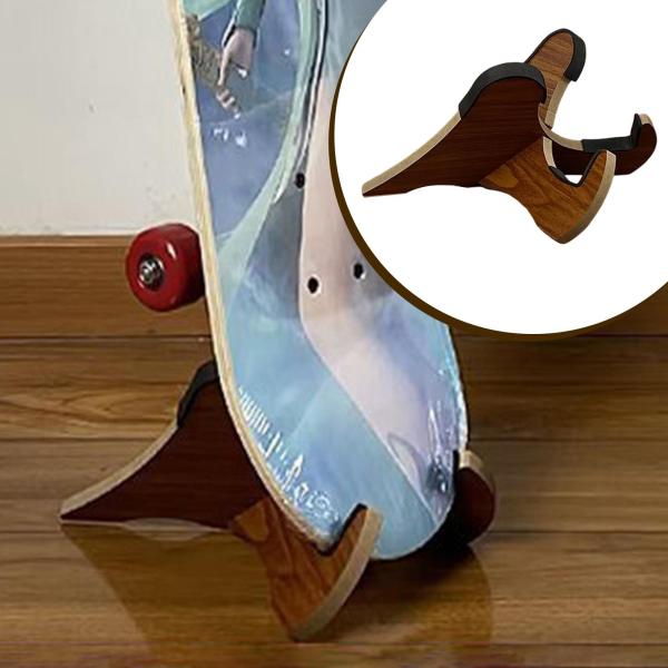 スケートボードスタンド 木製 実用的 頑丈 DIY 簡単組み立て スケートボードホルダー スタイルA