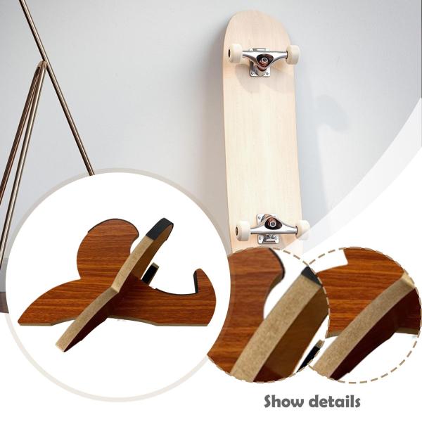 スケートボードスタンド 木製 実用的 頑丈 DIY 簡単組み立て スケートボードホルダー スタイル C