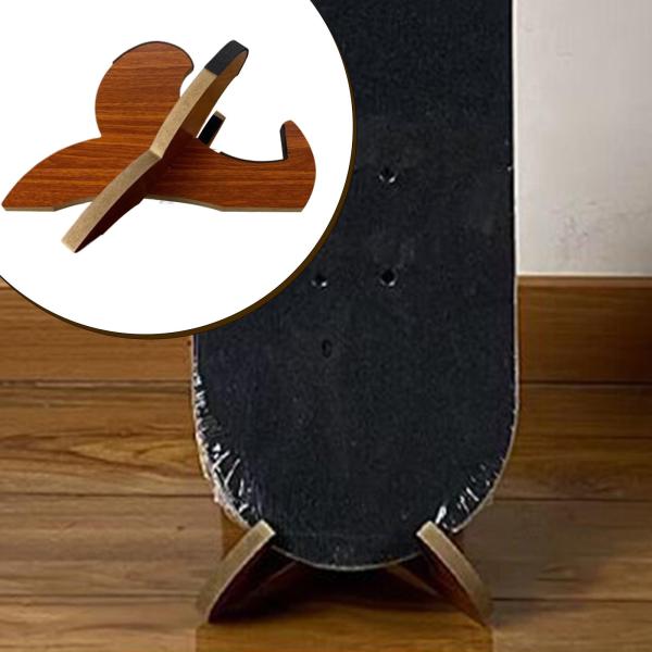 スケートボードスタンド 木製 実用的 頑丈 DIY 簡単組み立て スケートボードホルダー スタイル C