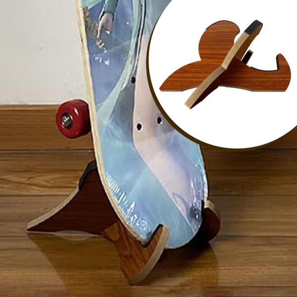 スケートボードスタンド 木製 実用的 頑丈 DIY 簡単組み立て スケートボードホルダー スタイル C