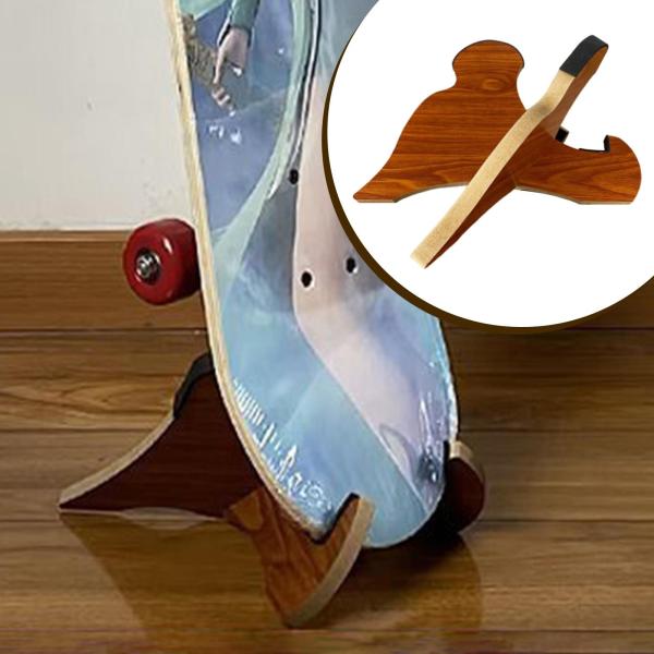 スケートボードスタンド 木製 実用的 頑丈 DIY 簡単組み立て スケートボードホルダー スタイル D