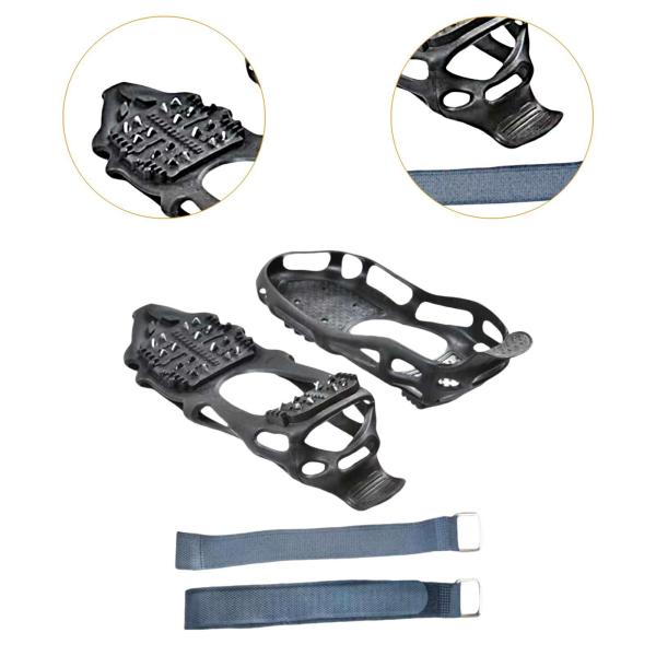 アイスクリート 24スパイク 軽量ポータブルアイゼン アウトドアハイキング 冬用 S