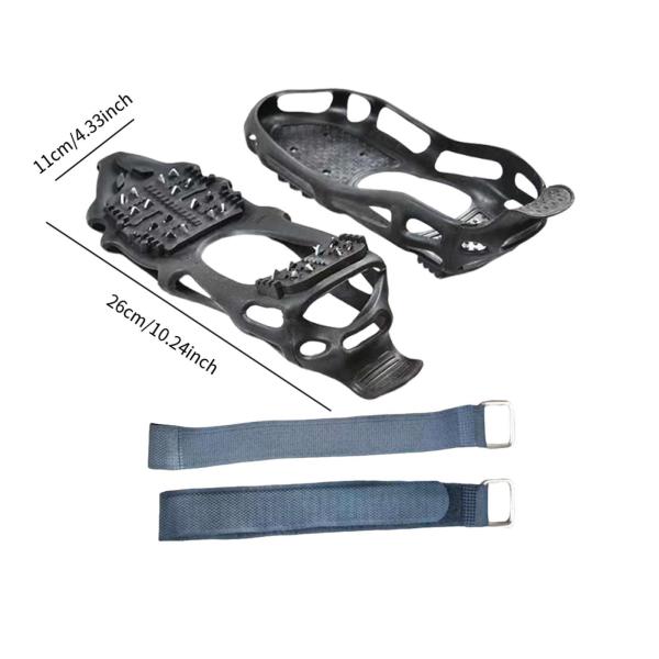 アイスクリート 24スパイク 軽量ポータブルアイゼン アウトドアハイキング 冬用 S