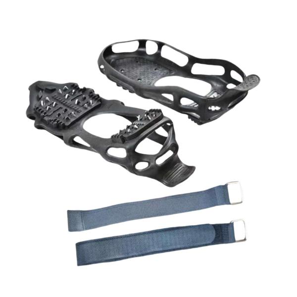 アイスクリート 24スパイク 軽量ポータブルアイゼン アウトドアハイキング 冬用 L