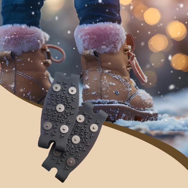 冬のアクティビティに最適な、滑り止め機能付きポータブルアイゼン(アイスクリート)