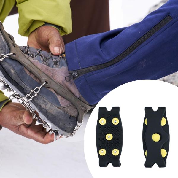靴やブーツ用のアイスクリート。ハイキング、登山、ジョギング用のシューズグリップ。ブラック。