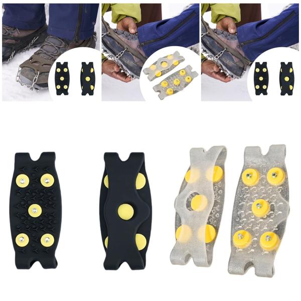 靴やブーツ用のアイスクリート。ハイキング、登山、ジョギング用のシューズグリップ。ブラック。