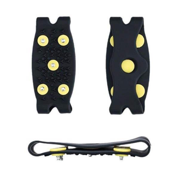 靴やブーツ用のアイスクリート。ハイキング、登山、ジョギング用のシューズグリップ。ブラック。