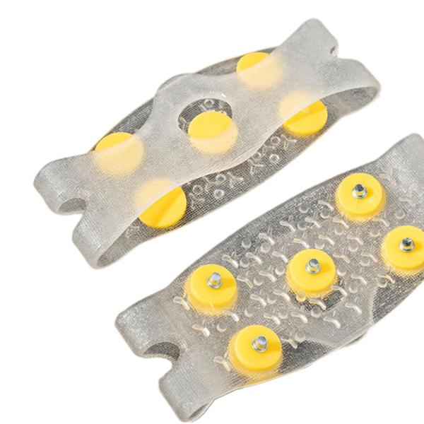 靴やブーツ用のアイスクリート ハイキング 登山 ジョギング用シューズグリップ ホワイト