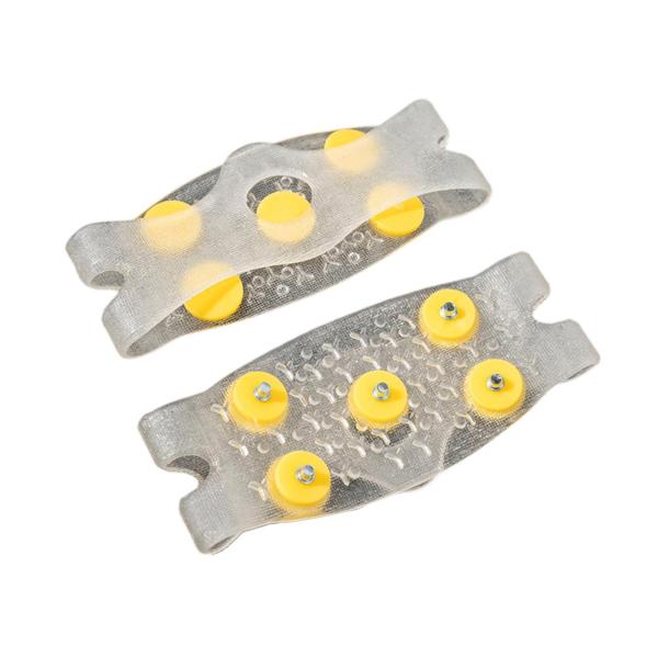 靴やブーツ用のアイスクリート ハイキング 登山 ジョギング用シューズグリップ ホワイト