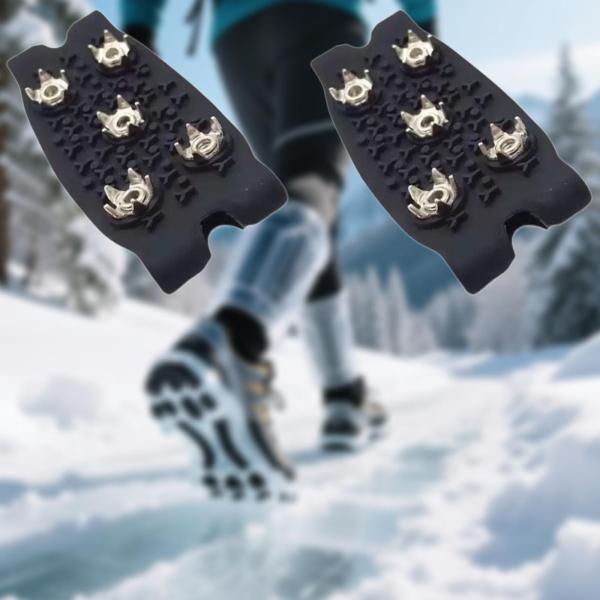  アイスクリート 靴・ブーツ用 ストレッチ アウトドア ジョギング 登山用 ブラック