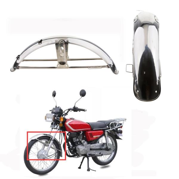 ホンダ CG125適用 オートバイ 耐久性 前後フェンダー 泥除け 泥ガード マッドガード シルバー