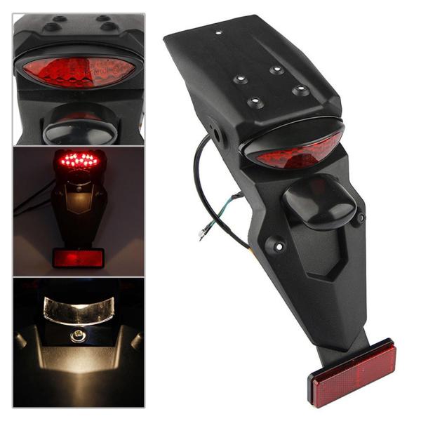 オートバイリアフェンダーマッドガードledライトのために適合、低消費電力