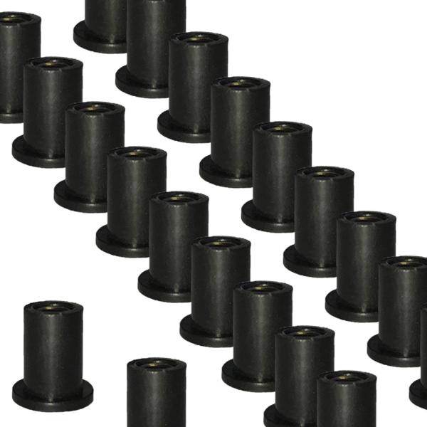 20x M4 ウェルナッツ ユニバーサル ラバー ウェル ナット ブラス インサート