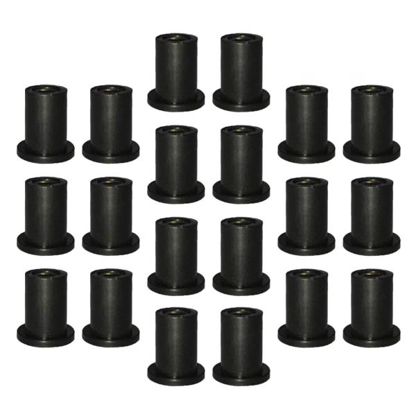 20x M4 ウェルナッツ ユニバーサル ラバー ウェル ナット ブラス インサート