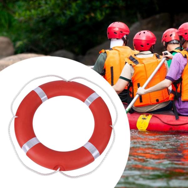 ボート投げリング スイミングプール投げリング グラブライン付き ライフリング プールマリン用救命具リング