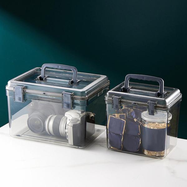 カメラ保護ケース ハンドル付き 透明 防水 ドライボックス 耐久性 29cmx23cmx18cm