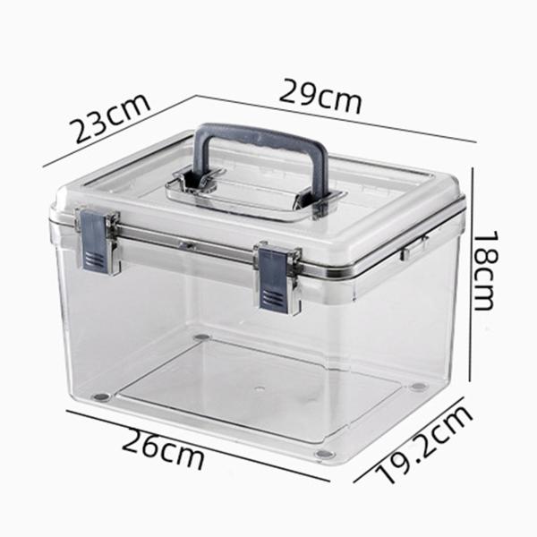 カメラ保護ケース ハンドル付き 透明 防水 ドライボックス 耐久性 29cmx23cmx18cm