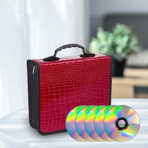 CDケースホルダー DVDディスクケース 防水 防塵 ポータブル ハード PUレザー 収納バッグ 車 オフィス 旅行 自宅用