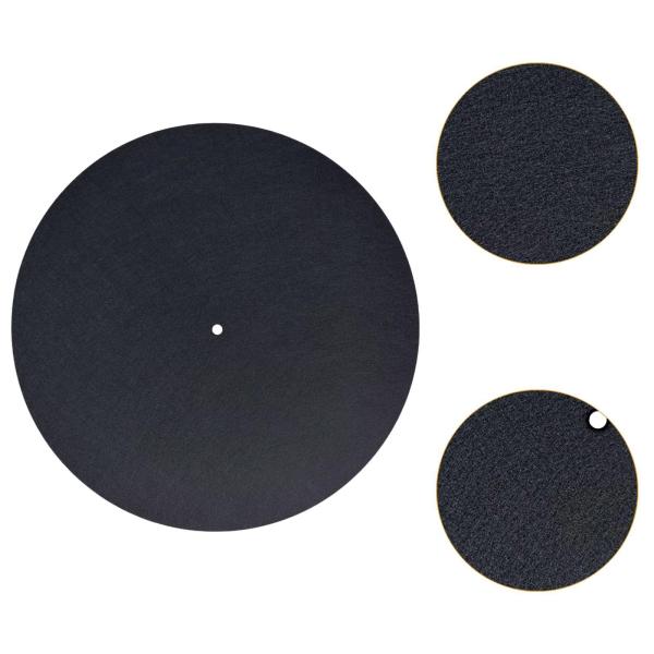 ターンテーブル プラッター マット 12インチ 蓄音機マット レコードプレーヤー マット レコードプレーヤー ブラック