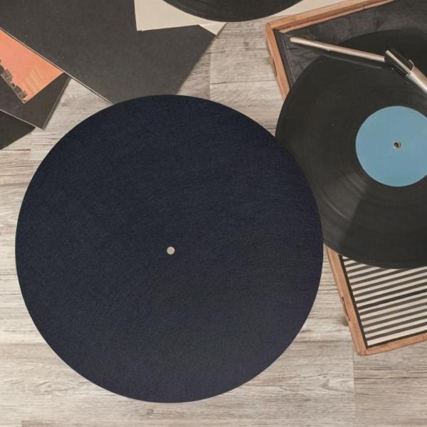 ターンテーブル プラッター マット 12インチ 蓄音機マット レコードプレーヤー マット レコードプレーヤー ブラック