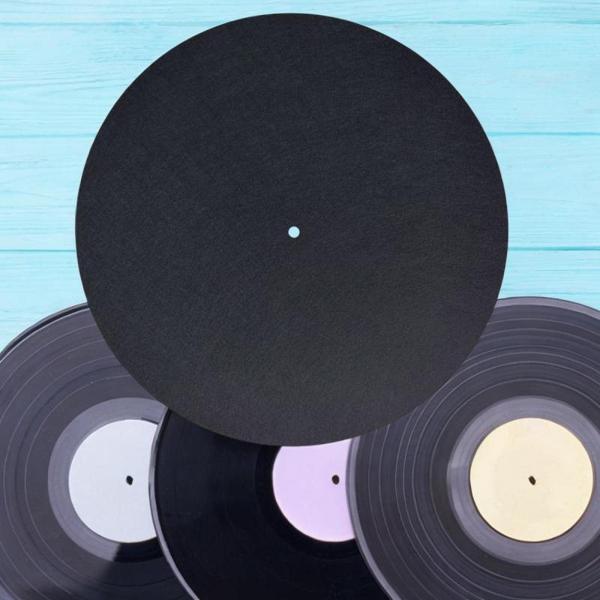 ターンテーブル プラッター マット 12インチ 蓄音機マット レコードプレーヤー マット レコードプレーヤー ブラック