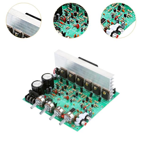 2.1チャンネルアンプボード、簡単インストール、オーディオシステムスピーカーホームシアター用の高出力サブウーファーアンプモジュールボード