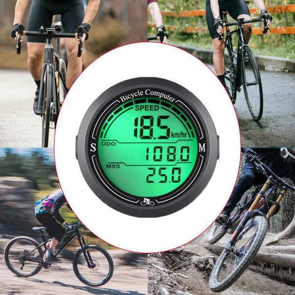 自転車コンピュータースピードメーター頑丈なサイクリング機器有線ブラックオートバックライト大型デジタルディスプレイアクセサリー走行距離計