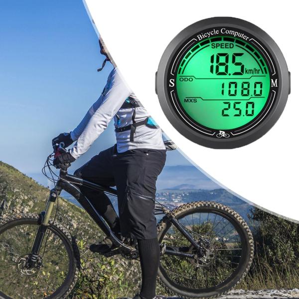 自転車コンピュータースピードメーター頑丈なサイクリング機器有線ブラックオートバックライト大型デジタルディスプレイアクセサリー走行距離計