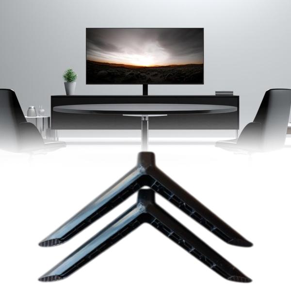 2個のテレビスタンドベースは、頑丈なポータブルテレビホルダーブラケットを直接交換します。長さ185cm。