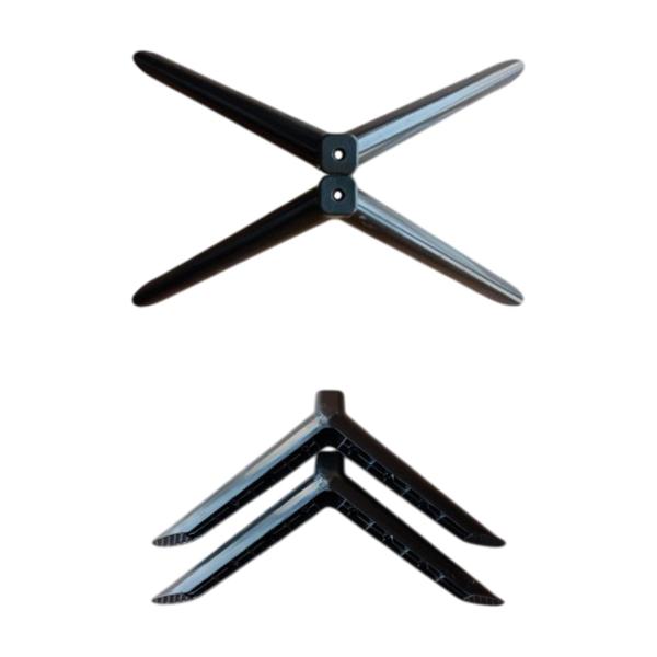 2個のテレビスタンドベースは、頑丈なポータブルテレビホルダーブラケットを直接交換します。長さ185cm。