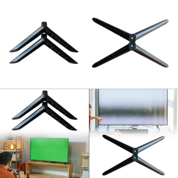 2個のテレビスタンドベースは、頑丈なポータブルテレビホルダーブラケットを直接交換します。長さ185cm。