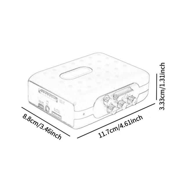 カセットテーププレーヤー 軽量 コンパクト ポータブル 旅行 アウトドア オレンジ