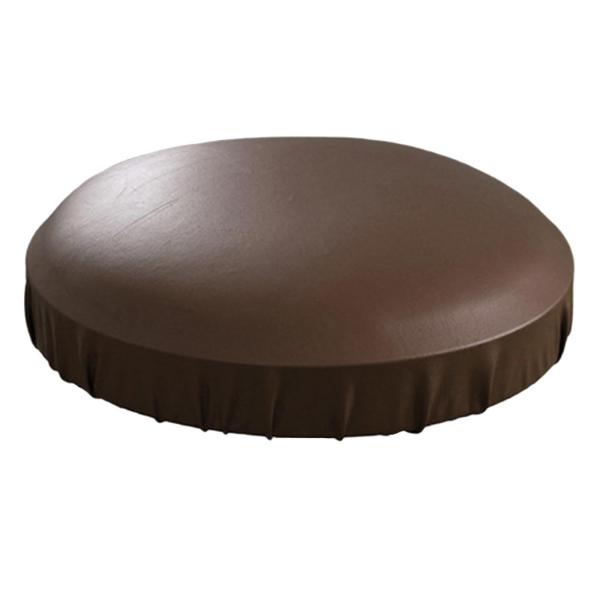 高級スツールチェアカバー、弾性耐性PUレザー伸縮性防塵スツールスリップカバー、チェアー、家庭用35-45cm , 茶色