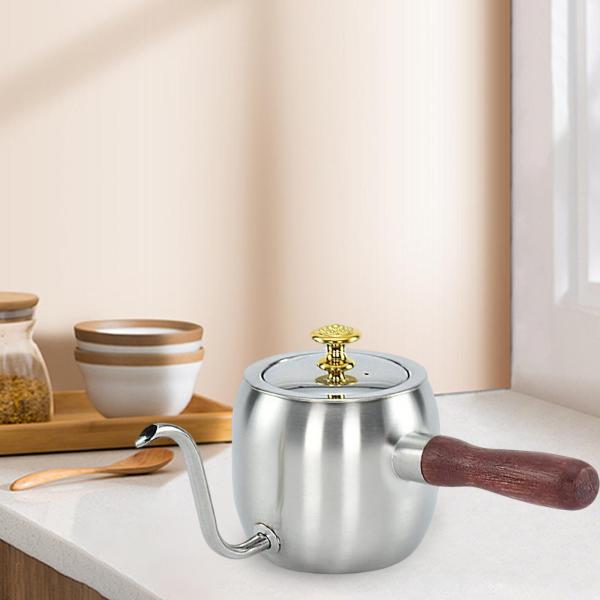 ステンレス鋼のキッチンティーポット細い口500mlの長い狭い注ぎ口耐久性のあるドリップケトルコーヒーポット