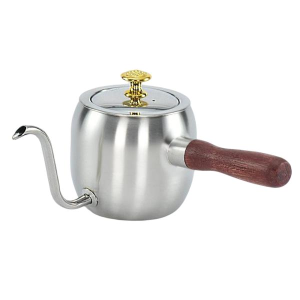 ステンレス鋼のキッチンティーポット細い口500mlの長い狭い注ぎ口耐久性のあるドリップケトルコーヒーポット