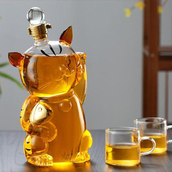大型デキャンタ ドリンクウェアホルダー カラッパー付き 1000ml キッチンギフト用