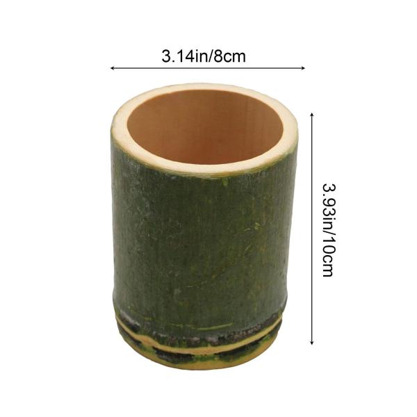 中国風の天然竹製カップ ライススチーマー 竹製チューブ 再利用可能 ユニークなデザートカップ アイスクリームカップ 新築祝い ギフトパーティー ディナ
