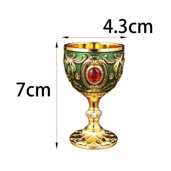 グリーン ゴブレットマグ 金属製ワインカップ 旅行用ゴブレット ウェディングギフト