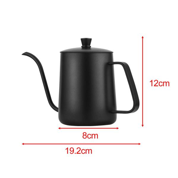 注ぎ口ケトル ハンドドリップコーヒーポット 350ml 蓋付き 人間工学に基づいたハンドル コーヒーティーポット グースネックコーヒーケトル コーヒー